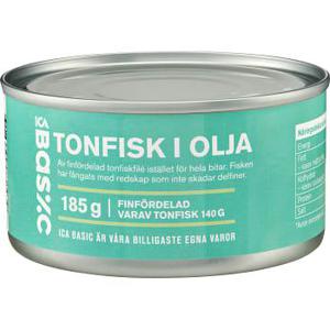 ICA Basic Tonfisk i olja 185g