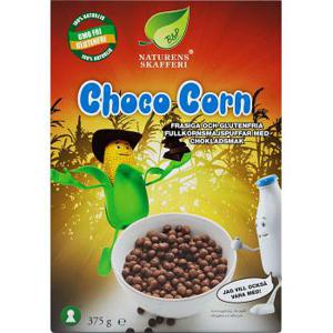 Naturens skafferi Choco corns Fullkornsmajspuffar med choklad Glutenfri 375g