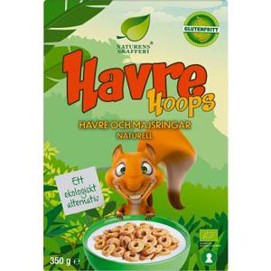 Naturens skafferi Flingor Havre Hoops glutenfri Ekologisk 350g