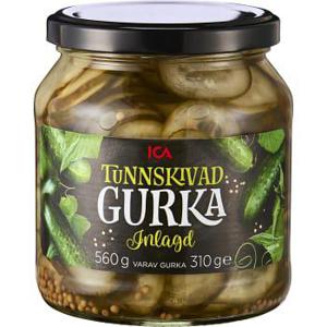 ICA Tunnskivad Gurka 560g
