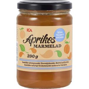 ICA Aprikosmarmelad utan tillsatt socker 390g