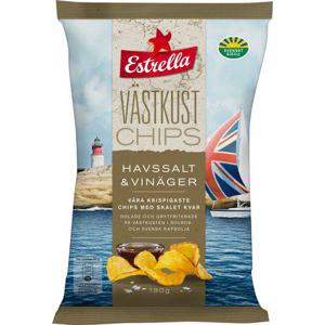 Estrella Västkustchips Havssalt & Vinäger 180g