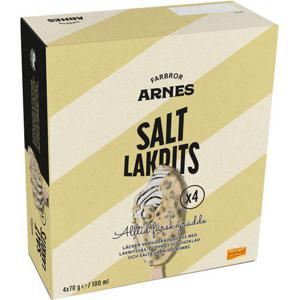 Triumf Glass Glasspinne Saltlakrits Farbror Arnes 4-p