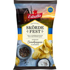 Estrella Chips Skördefest Svartpeppar & Gräddfil 250g