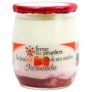 Ferme des Peupliers Yoghurt Jordgubb 125g