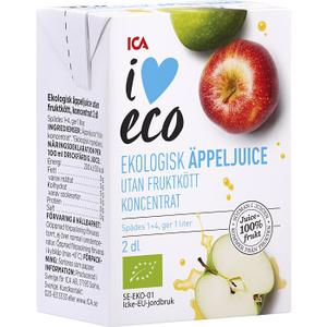 ICA I love eco Äpplejuice koncentrat Ekologisk 2dl