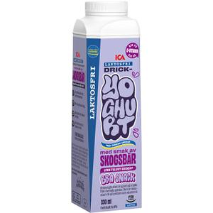 ICA Drickyoghurt Skogsbär Laktosfri UTS 330ml