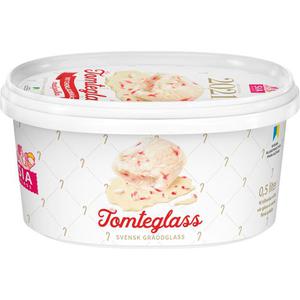 SIA Glass Tomteglass Vit Chokladbräck med Polka 500ml