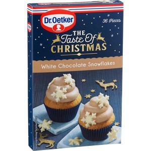 Dr Oetker Juldekoration Snöflingor Vit Choklad 38g Dr. Oetker