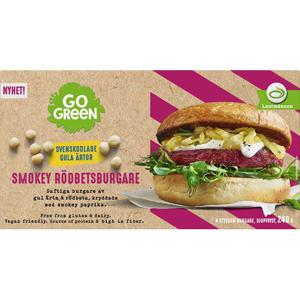 GoGreen Smokey Rödbetsburgare Vegansk Fryst 240g