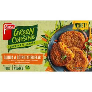 Green Cuisine Quinoa & Sötpotatisbiffar Frysta 270g