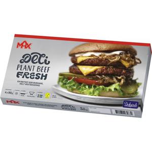 Max Vegansk Burgare Plant Beef Delifresh Fryst 4x90g