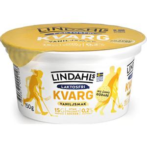 Lindahls Kvarg Vanilj 0,2% Laktosfri 150g
