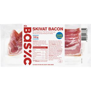 ICA Basic Bacon Skivat 140g