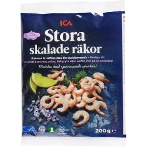 ICA Räkor Stora Skalade Frysta 200g