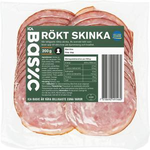 ICA Basic Rökt skinka 200g