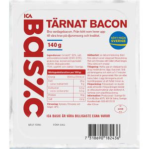 ICA Basic Bacon tärnat 140g