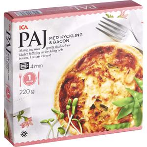 ICA Kyckling & baconpaj Fryst 220g