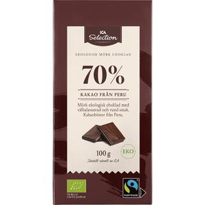 ICA Selection Mörk choklad 70%