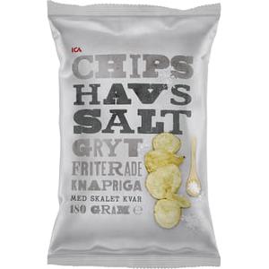 ICA Chips Havssalt Grytfriterade 180g