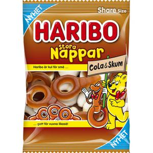 Haribo Nappar Stora Cola & Skum 170g