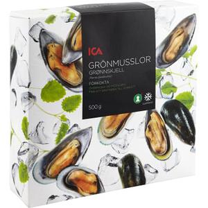 ICA Grönmusslor Fryst 500g