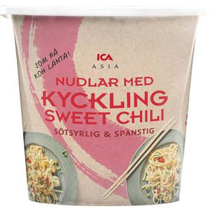 ICA Asia Nudlar med kyckling  sweet chili 360g