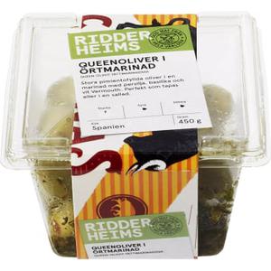 Ridderheims Queenoliver Örtmarinerad 450g