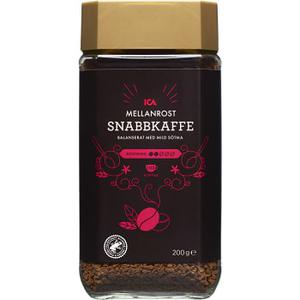 ICA Mellanrost Snabbkaffe Glas 200g