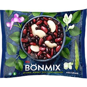 ICA Bönmix Lima Kidney- & svrta bönor Fryst 400g