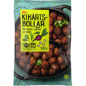 ICA Kikärtsbollar Spenat Rödbetor & Dadlar Vegansk 500g