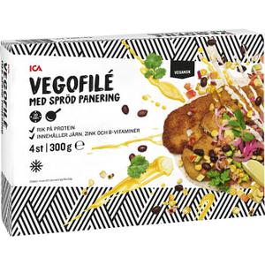 ICA Pannfärdigt Sojafilé Spröd panerad Fryst 300g