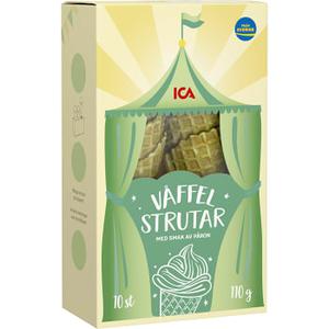 ICA Våffelstrutar med smak av päron 10-p 110g