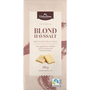 ICA Selection Chokladkaka Blond Havssalt 100g