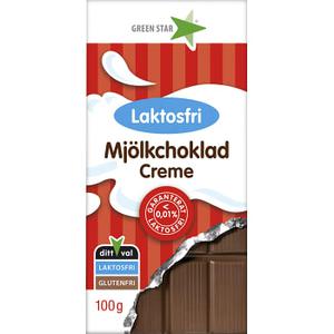 Greenstar Mjökchoklad Creme Laktosfri 100g