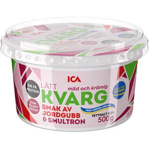 ICA Lättkvarg Jordgubb & Smultron 0,2% 500g