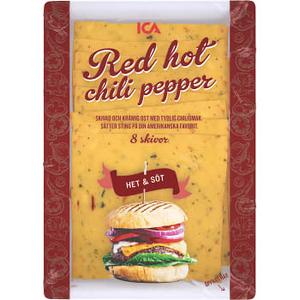 ICA Ost Red Hot chili pepper skivad 20g 8-p
