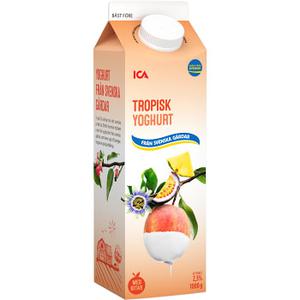 ICA Fruktyoghurt Tropisk 2,5% 1000g