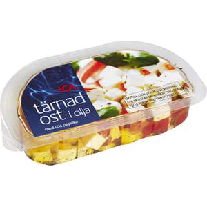 ICA Tärnad ost i olja Paprika 100g