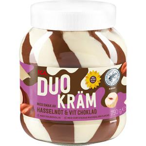 ICA Duokräm hasselnöt & vit choklad 750g