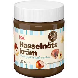 ICA Hasselnötskräm mindre socker 350g