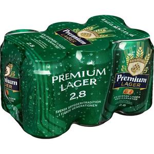 Spendrups Öl Premium Lager 2,8% 6x33cl