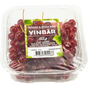 ICA Röda vinbär 125g Klass 1