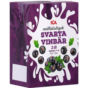 ICA Svarta vinbär måltidsdryck 2dl