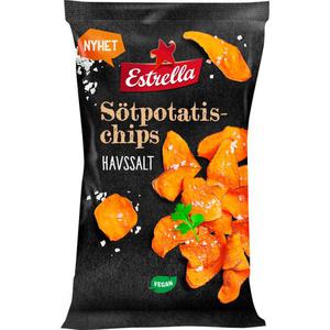 Estrella Sötpotatischips Havssalt 90g