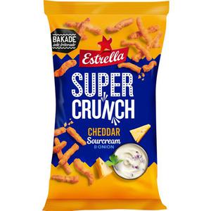 Estrella Super Crunch Cheddar, Sourcream & Onion 175g
