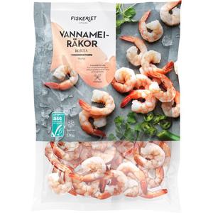 Fiskeriet Vannameiräkor med Skaltip Kokta Fryst ASC 350g