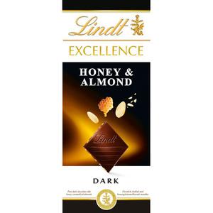 Lindt Excellence Mörk Honung & Mandel 100g
