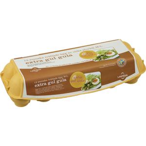 Lantägg Ägg Extra Gul 12-pack