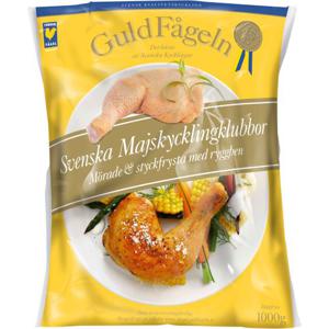 Guldfågeln Majskycklingklubba Fryst 1000g